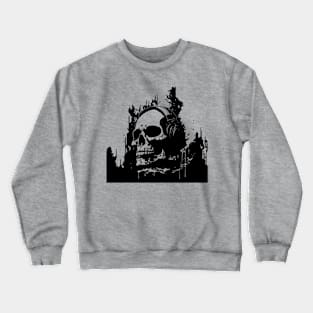 skull with headphones Crewneck Sweatshirt